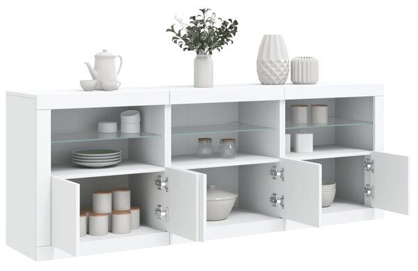 Příborník s LED osvětlením bílý 181,5 x 37 x 67 cm 3209002