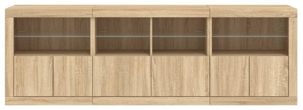 Příborník s LED osvětlením dub sonoma 202 x 37 x 67 cm 3209011