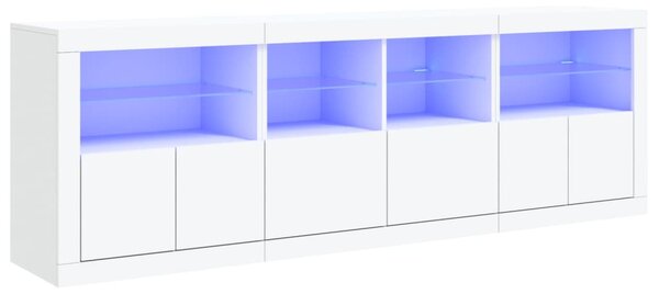 Příborník s LED osvětlením bílý 202 x 37 x 67 cm 3209009