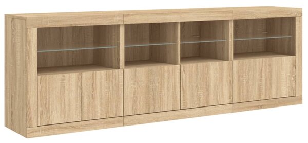 Příborník s LED osvětlením dub sonoma 202 x 37 x 67 cm 3209011
