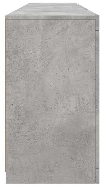 Příborník s LED osvětlením betonově šedý 181,5 x 37 x 67 cm 3209005
