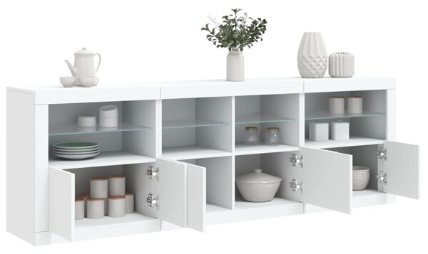 Příborník s LED osvětlením bílý 202 x 37 x 67 cm 3209009
