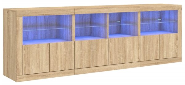 Příborník s LED osvětlením dub sonoma 202 x 37 x 67 cm 3209011
