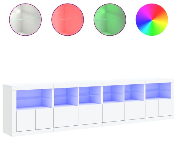 Příborník s LED osvětlením bílý 283 x 37 x 67 cm 3209016