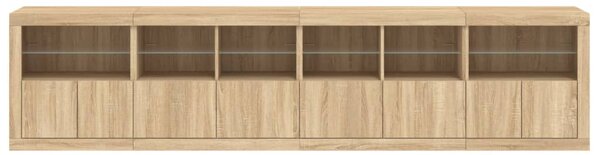 Příborník s LED osvětlením dub sonoma 283 x 37 x 67 cm 3209018