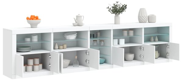 Příborník s LED osvětlením bílý 283 x 37 x 67 cm 3209023