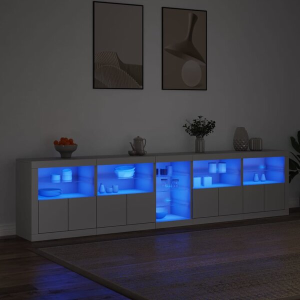 Příborník s LED osvětlením bílý 283 x 37 x 67 cm 3209023