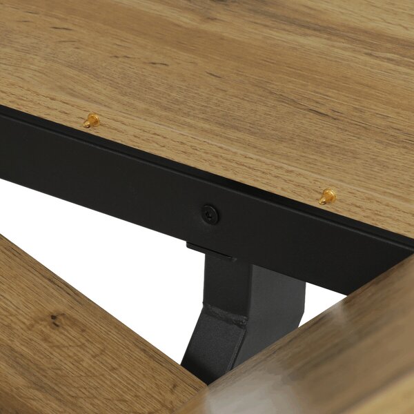 Vikio Jídelní stůl rozkládací 120-160x120 cm lamino dub AJZ175D