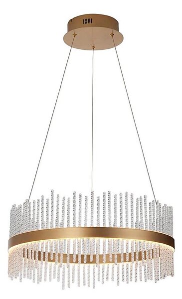 Endon 107671 - LED Stm. lustr na lanku ADRIEL LED/41W/230V 3000K zlatá/čirá