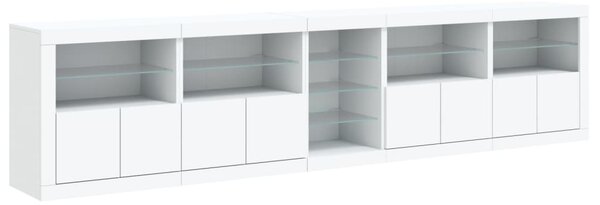 Příborník s LED osvětlením bílý 283 x 37 x 67 cm 3209023