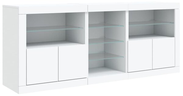 Příborník s LED osvětlením bílý 162 x 37 x 67 cm 3209030