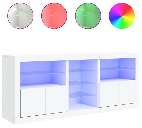Příborník s LED osvětlením bílý 162 x 37 x 67 cm 3209030