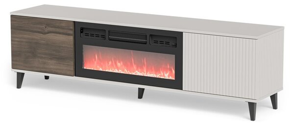 HALMAR TV stolek Random 180 cm s krbem kašmír/ořech