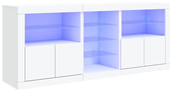 Příborník s LED osvětlením bílý 162 x 37 x 67 cm 3209030