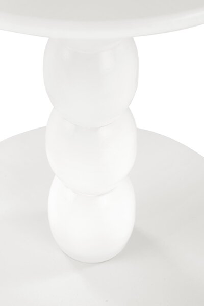 HALMAR Odkládací stolek Cirilla 40 cm z masivu bílý