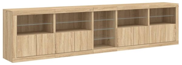 Příborník s LED osvětlením dub sonoma 283 x 37 x 67 cm 3209025