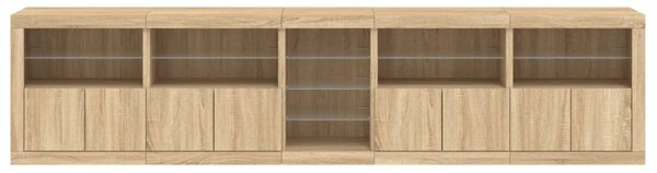 Příborník s LED osvětlením dub sonoma 283 x 37 x 67 cm 3209025