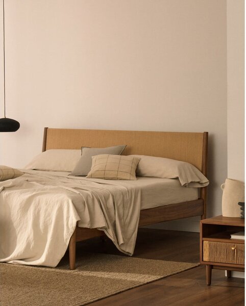 Tmavě hnědá dvoulůžková postel s roštem 160x200 cm Elan – Kave Home