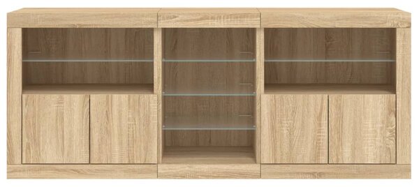 Příborník s LED osvětlením dub sonoma 162 x 37 x 67 cm 3209032