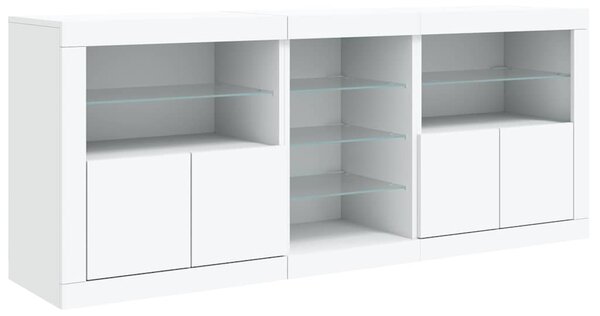 Příborník s LED osvětlením bílý 181,5 x 37 x 67 cm 3209037