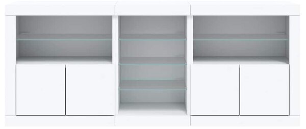 Příborník s LED osvětlením bílý 181,5 x 37 x 67 cm 3209037