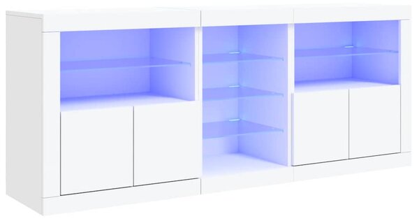 Příborník s LED osvětlením bílý 181,5 x 37 x 67 cm 3209037