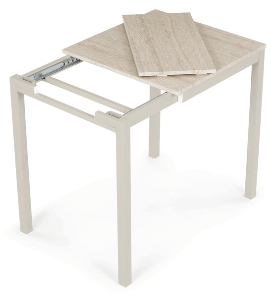 Vikio Jídelní stůl rozkládací 60-90x60 cm lamino travertin AJZ176TR