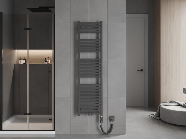 Mexen Hades, elektrické topné těleso 1500 x 400 mm, 600 W, antracitová, W104-1500-400-2600-66