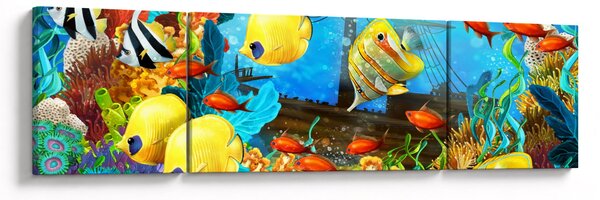 Obraz - Barevný korálový útes (170x50 cm)
