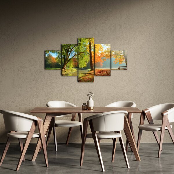 Obraz - Klidná podzimní krajina (125x70 cm)
