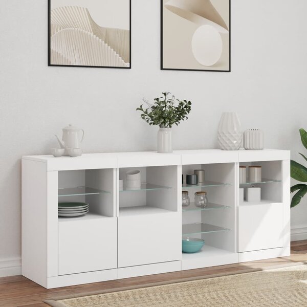 Příborník s LED osvětlením bílý 164 x 37 x 67 cm 3209051
