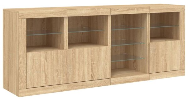 Příborník s LED osvětlením dub sonoma 164 x 37 x 67 cm 3209053