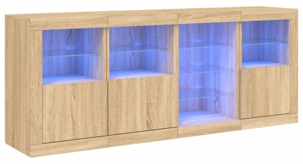 Příborník s LED osvětlením dub sonoma 164 x 37 x 67 cm 3209053