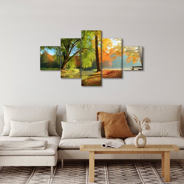 Obraz - Klidná podzimní krajina (125x70 cm)