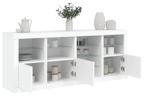 Příborník s LED osvětlením bílý 164 x 37 x 67 cm 3209051