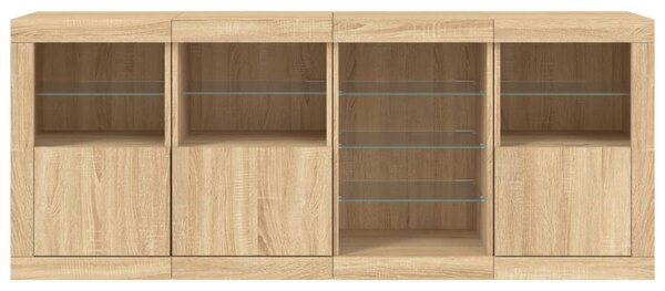 Příborník s LED osvětlením dub sonoma 164 x 37 x 67 cm 3209053
