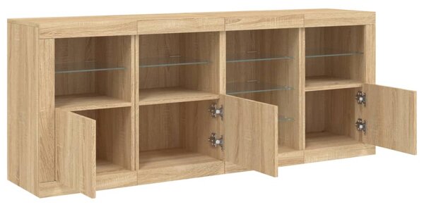 Příborník s LED osvětlením dub sonoma 164 x 37 x 67 cm 3209053