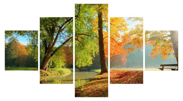 Obraz - Klidná podzimní krajina (125x70 cm)
