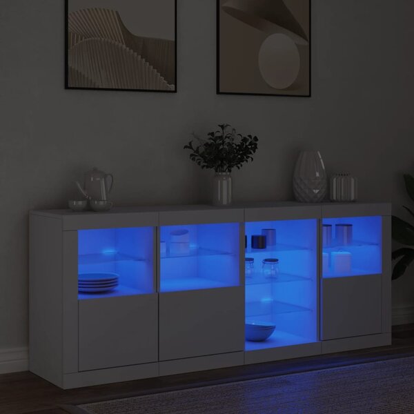 Příborník s LED osvětlením bílý 164 x 37 x 67 cm 3209051