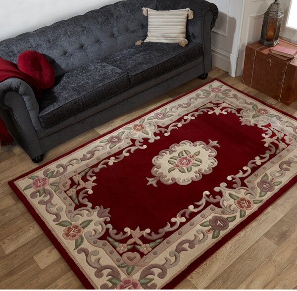 Červený vlněný koberec Flair Rugs Aubusson, 150 x 240 cm