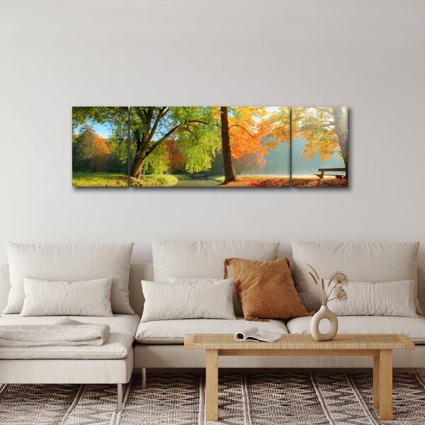 Obraz - Klidná podzimní krajina (170x50 cm)