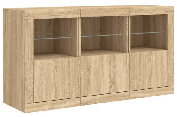 Příborník s LED osvětlením dub sonoma 123 x 37 x 67 cm 3209060