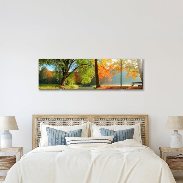 Obraz - Klidná podzimní krajina (170x50 cm)