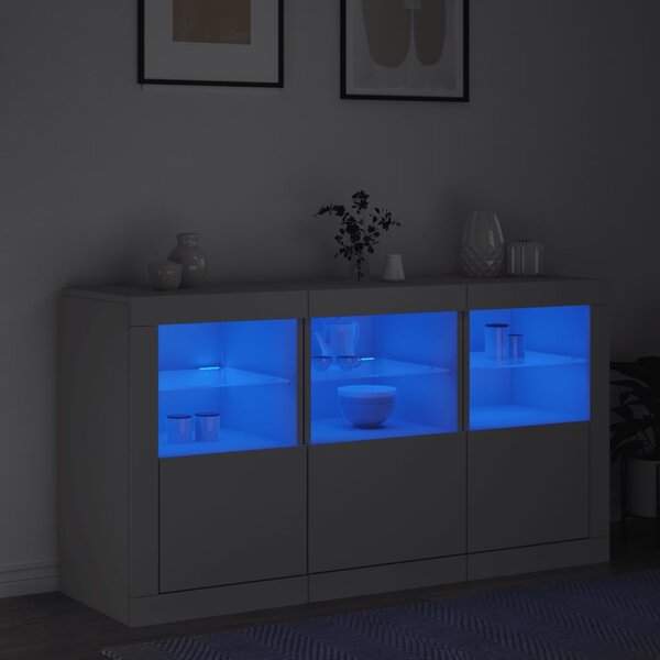 Příborník s LED osvětlením bílý 123 x 37 x 67 cm 3209058