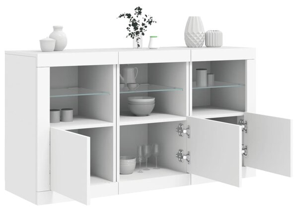 Příborník s LED osvětlením bílý 123 x 37 x 67 cm 3209058