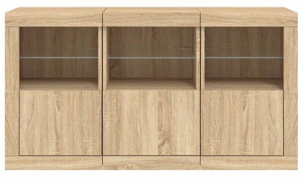 Příborník s LED osvětlením dub sonoma 123 x 37 x 67 cm 3209060