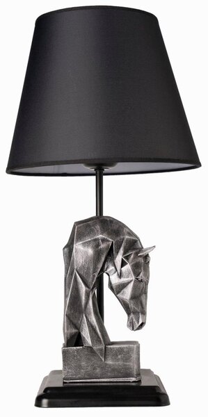 Stolní lampa 1xE27/40W/230V černá/stříbrná