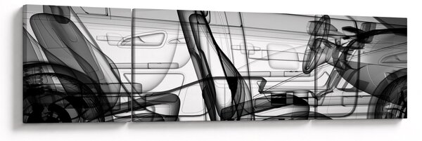 Obraz - 3D model auta (170x50 cm)
