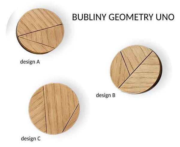 Úchytky BUBLINY GEOMETRY DUB - UNO Motiv B 5 cm