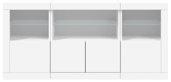 Příborník s LED osvětlením bílý 142,5 x 37 x 67 cm 3209065